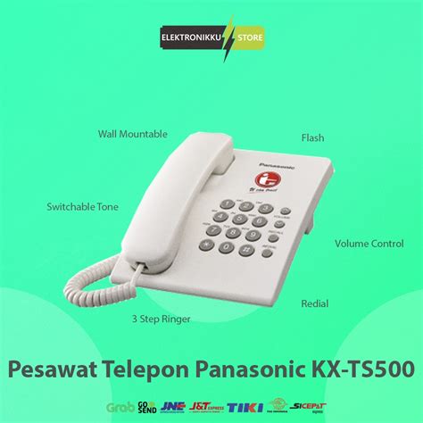 Jual Telephone Panasonic KX TS500 Pesawat Telepon Rumah Kantor Indihome