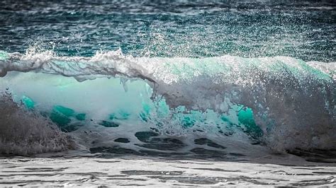 Wave Water Sea Ocean Nature Spray Foam Splash Turquoise