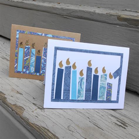 Simple Handmade Hanukkah greeting cards - family holiday.net/guide to ...