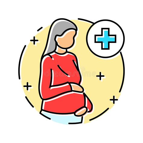 Maternal Health Gynecologist Color Icon Vector Illustration Stock Illustration Illustration Of