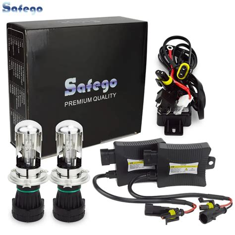 Safego 5sets 55W Hid H4 Bi Xenon Conversion Kits H4 Hi Lo Bi Xenon