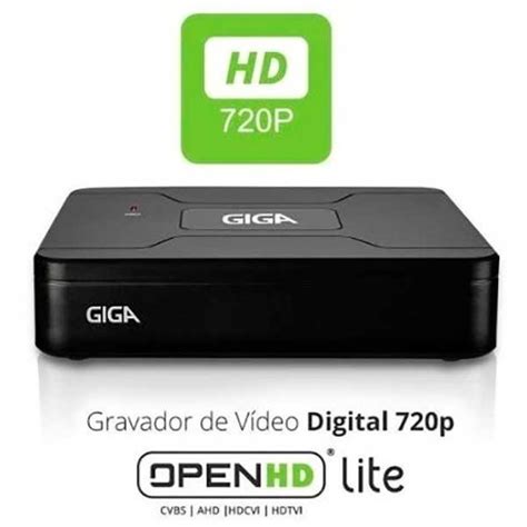 Dvr Giga Security Open HD Lite 720P 8 Canais GS0083 Submarino