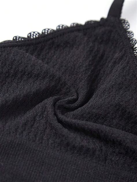 Women S Sexy Lingerie Set Solid Seamless Ribbed Satin Trim Bra Panty Lingerie 2 Piece Workout