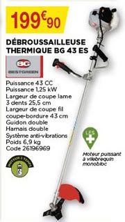 Promo D Broussailleuse Thermique Bg Es Chez Bricomarch Icatalogue Fr