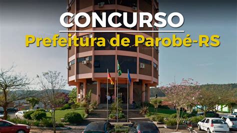 Inscrições para concurso público da Prefeitura de Parobé Rede Mais