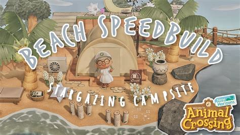 Beach Campsite Speed Build 🏕️ Animal Crossing New Horizons Youtube