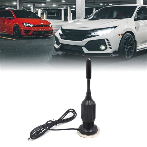 Black Universal Magnetic Base Car Vehicle Signal Radio Am Fm Antenna