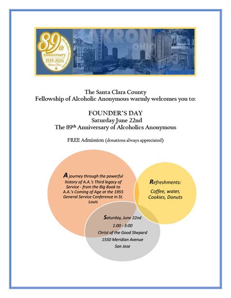 Founders Day 2024 Santa Clara County Fellowship Of Alcoholics Anonymous