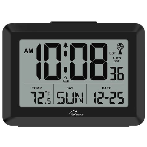 Buy WallarGe Atomic Clock With Temperature And Date Self Setting