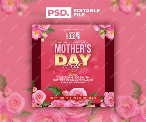 Premium Psd Mothers Day Party Social Media Post Design