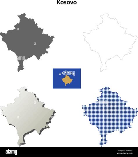 Esquema De Kosovo Map Set Imagen Vector De Stock Alamy