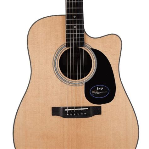 Saga Sf Ce Pro Nat Dreadnought Cutaway Electro Acoustic Guitar Natural