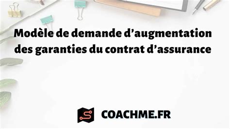 Modèle de demande daugmentation des garanties du contrat dassurance