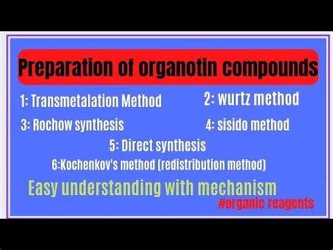 Organotin compounds||preparation of organotin compounds||#organometallics - YouTube