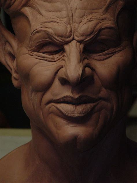 Demon Mask Statue Silicone Masks Portrait Tattoo