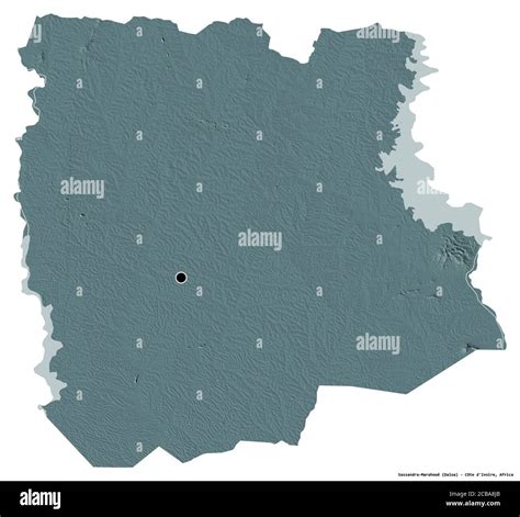 Shape Of Sassandra Marahou District Of C Te D Ivoire With Its