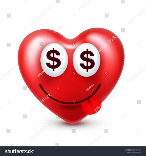 Heart Smiley Emoji Vector Valentines Day Stock Vector (Royalty Free ...