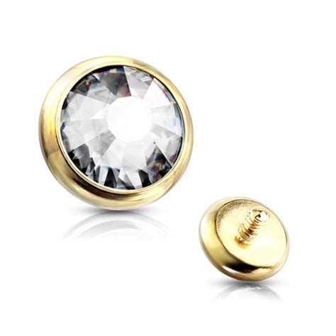 Dermal Top 3 Mm Goud Kleur 1 6x3mm Bol