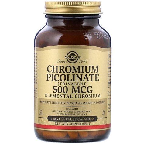 Solgar Chromium Picolinate Mcg Vegetable Capsules