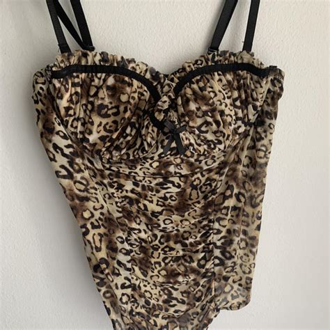 Cheetah Print Bustier Lingerie Top So Hot And Depop
