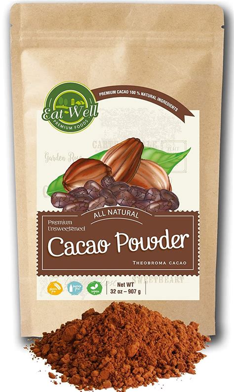 Buy Eat Well Premium Unsweetened Cacao Powder 32 Oz Dutch Processed