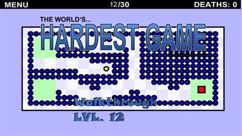 Worlds hardest game walkthrough