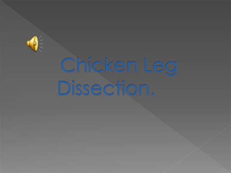 Chicken Leg Dissection Alumnos De 5º Victor Corts Y Manuel Garcia