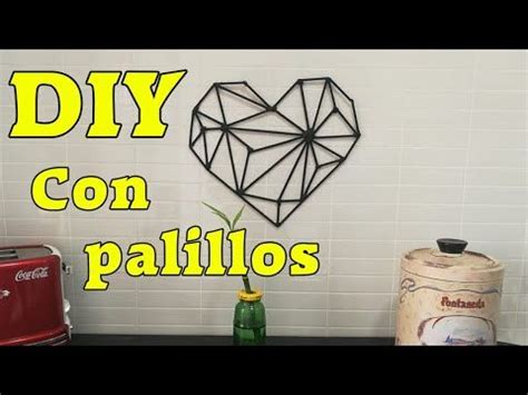 Corazon Geometrico Con Palitos De Madera Diy Youtube Coraz N