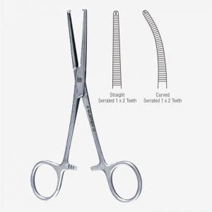 SURTEX The Kocher Artery Forceps Straight Curved Profiles