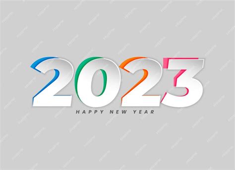Надпись 2023 года в стиле вырезки из бумаги для новогоднего вектора ...