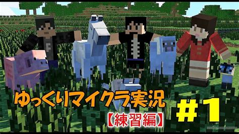 【初心者のゆっくりマイクラ実況 練習編】一日一歩！道具と仮拠点づくり 【1日目】 マイクラ（minecraft）動画まとめ