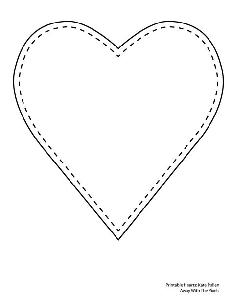 6 Free Printable Heart Templates