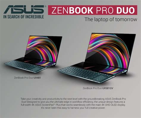 ZenBook Pro Duo laptop launches with two screens