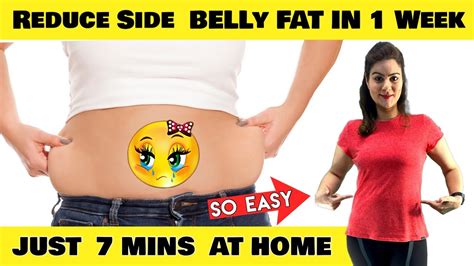 7 Mins Super Easy Lose Side Belly Fat Workout At Home For Beginners