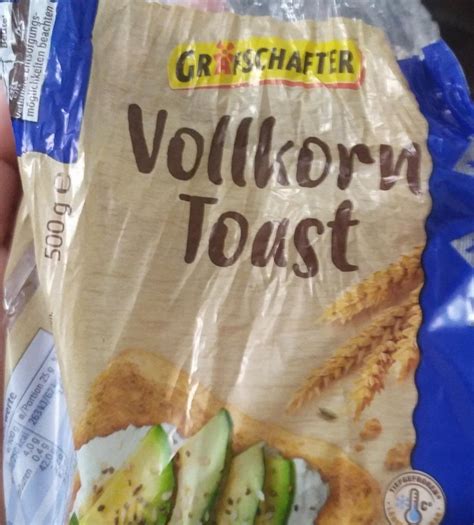 Chleb tostowy vollkorntoast Grafschafter kalorie kJ i wartości