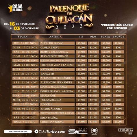 Palenque Culiacán 2023 conoce la cartelera fechas y precio de los