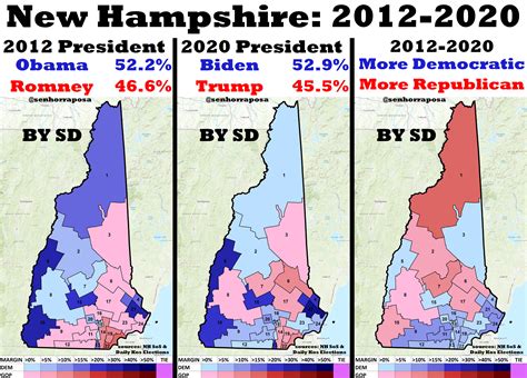 Map of the political geography of New Hampshire. It's actually one of the few states without a ...