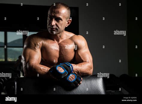 Handsome Good Looking And Attractive Mature Man With Muscular Body