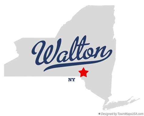 Map of Walton, NY, New York