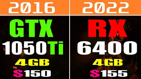 Rx 6400 Vs Gtx 1050 Ti Comparativa De Rendimiento En Juegos Atelier