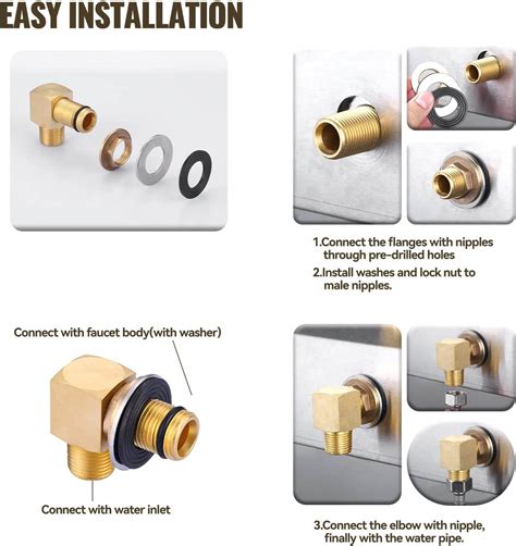 IVIGA Installation Kit For Wall Mount Commercial Faucet Backsplash