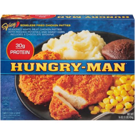 Hungry Man Spicy Boneless Fried Chicken Patties Frozen Entrée 16 oz