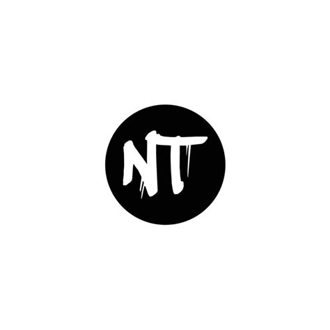 Initial NT letter drip template design 26041371 Vector Art at Vecteezy