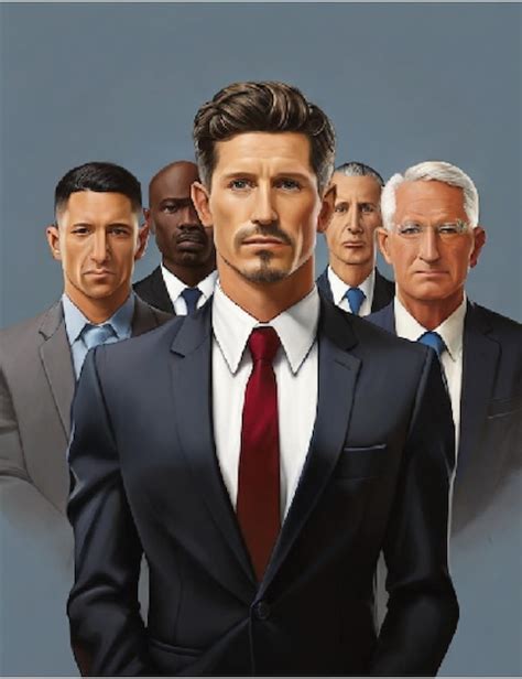 Premium Photo Potrait Of A Group Of Professional Business Man