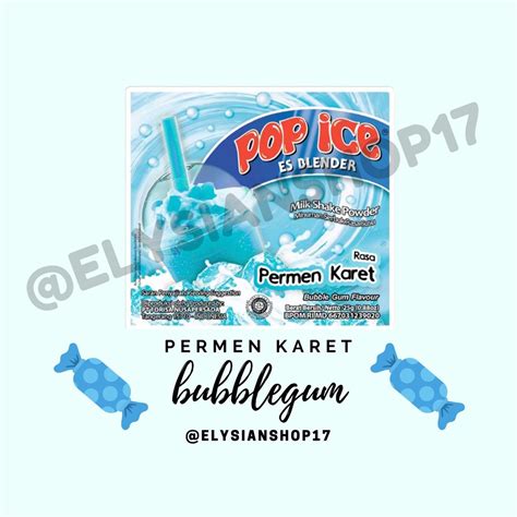 Jual Pop Ice Bubble Gum Permen Karet Renceng Sachet Shopee