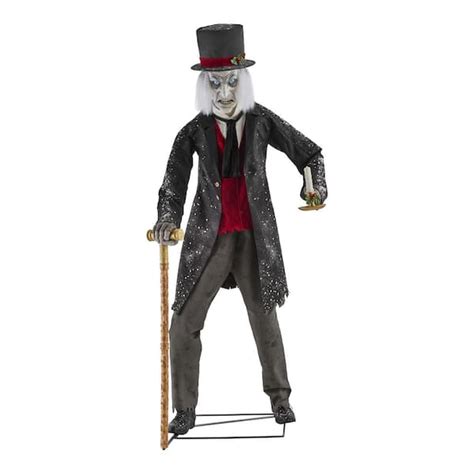 Home Accents Holiday 6 Ft Animated Scrooge 24sv24396 The Home Depot