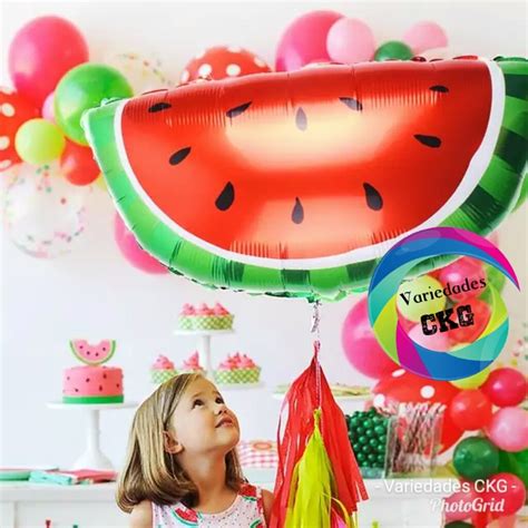 Combo Promocion Globos Metalizados Patilla Watermelon Sandia Mercado