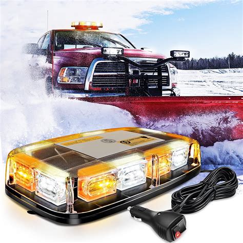 Nilight 12" Roof Top Strobe Lights 48LED Hazard Light Emergency Safety LED Light Magnetic Mount ...