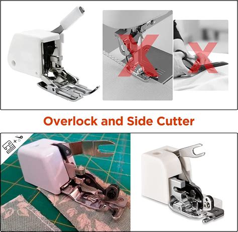 Onever Side Cutter Sewing Machine Presser Foot Low Shank Attachment For Singer Janome