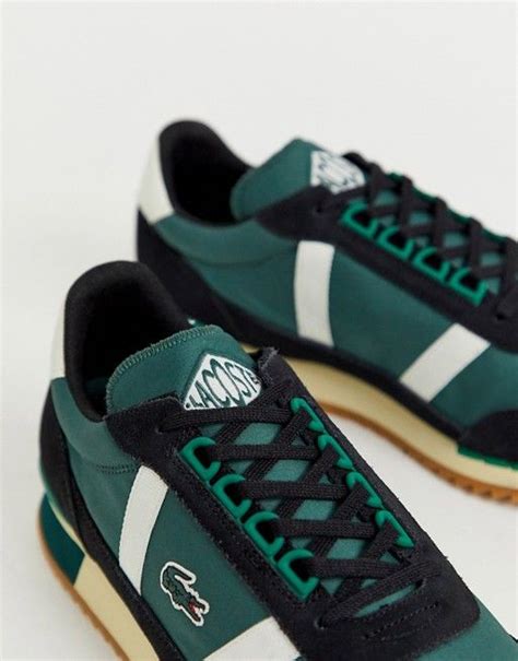 Lacoste Partner Retro Runners In Dark Green Asos Runners Shoes